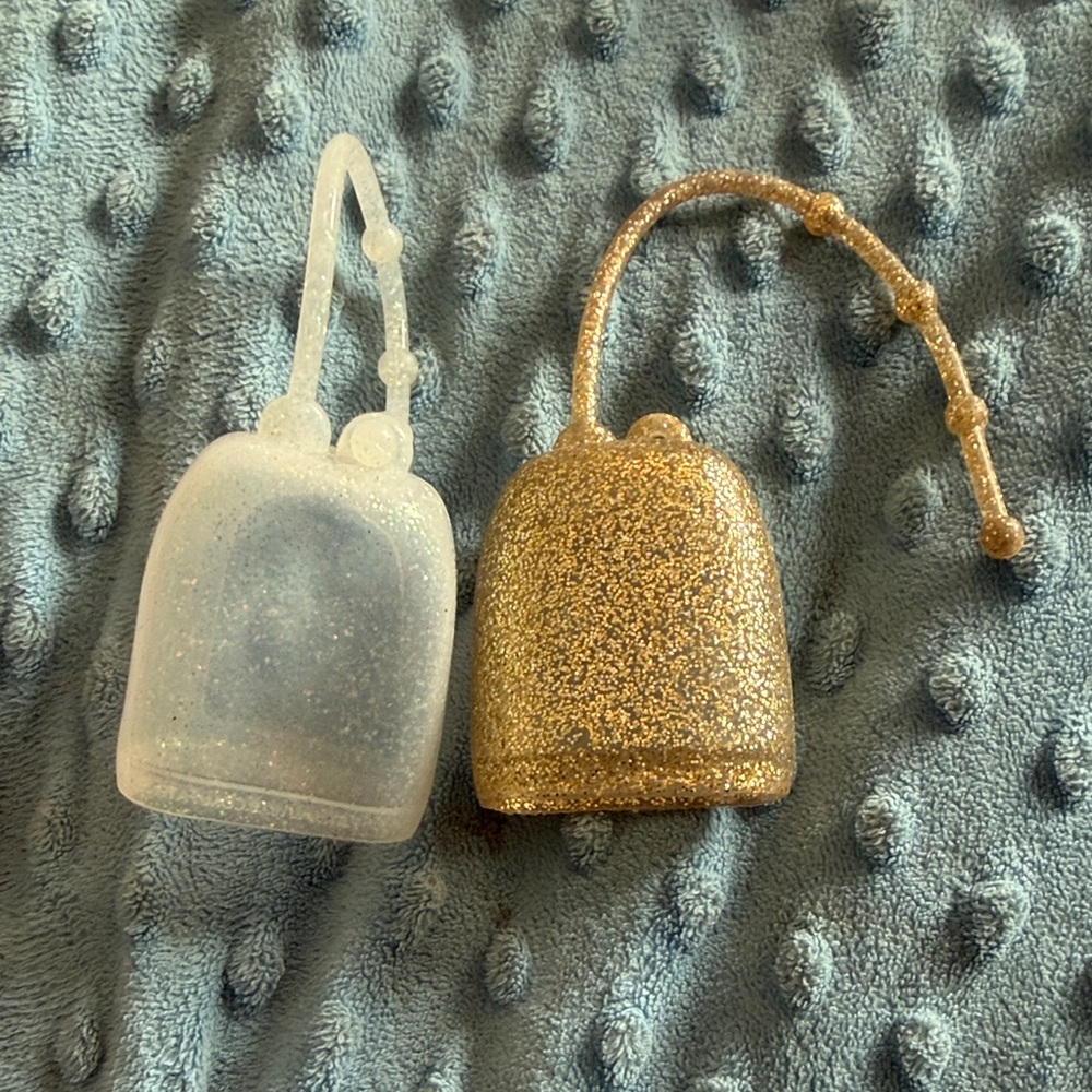 Bath & Body Works Gold and Frosted White PocketBac Holders